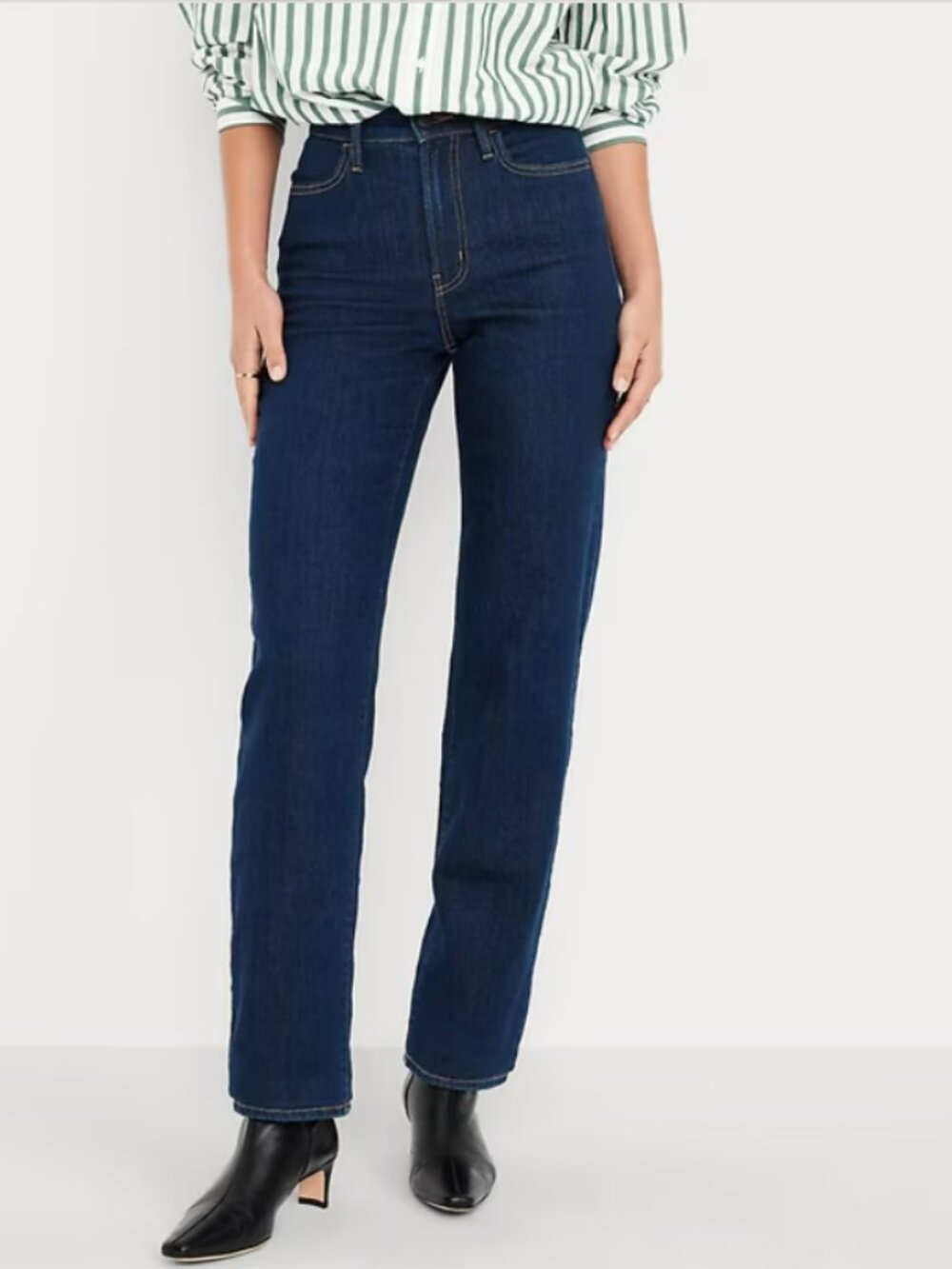 NWT Old Navy High-Waisted Wow Loose Dark Wash Jeans Size 10